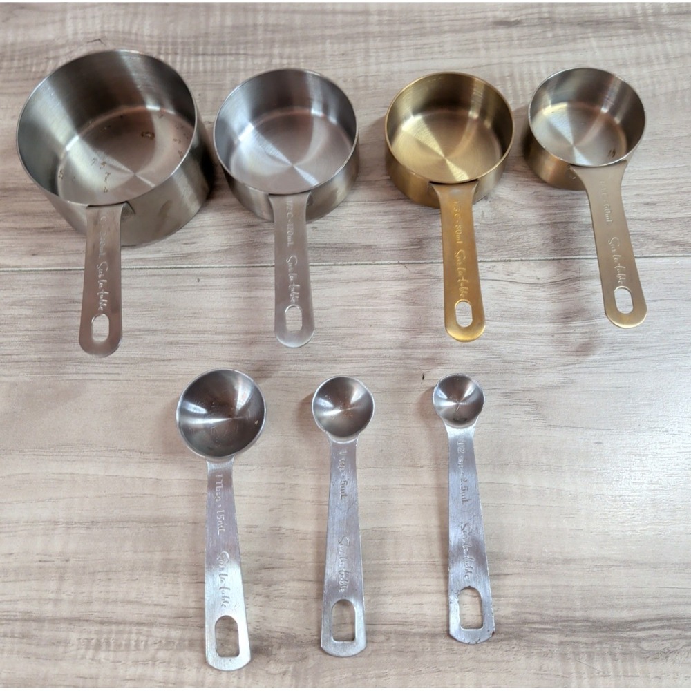 Sur la Table - Stainless Steel Measuring Cups Spoons - Set of 7 MIX Cups